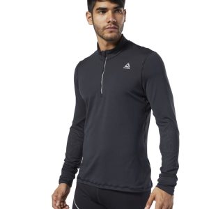 Bluza Męskie Reebok One Series Running Thermowarm Czarne PL 13IKJUZ